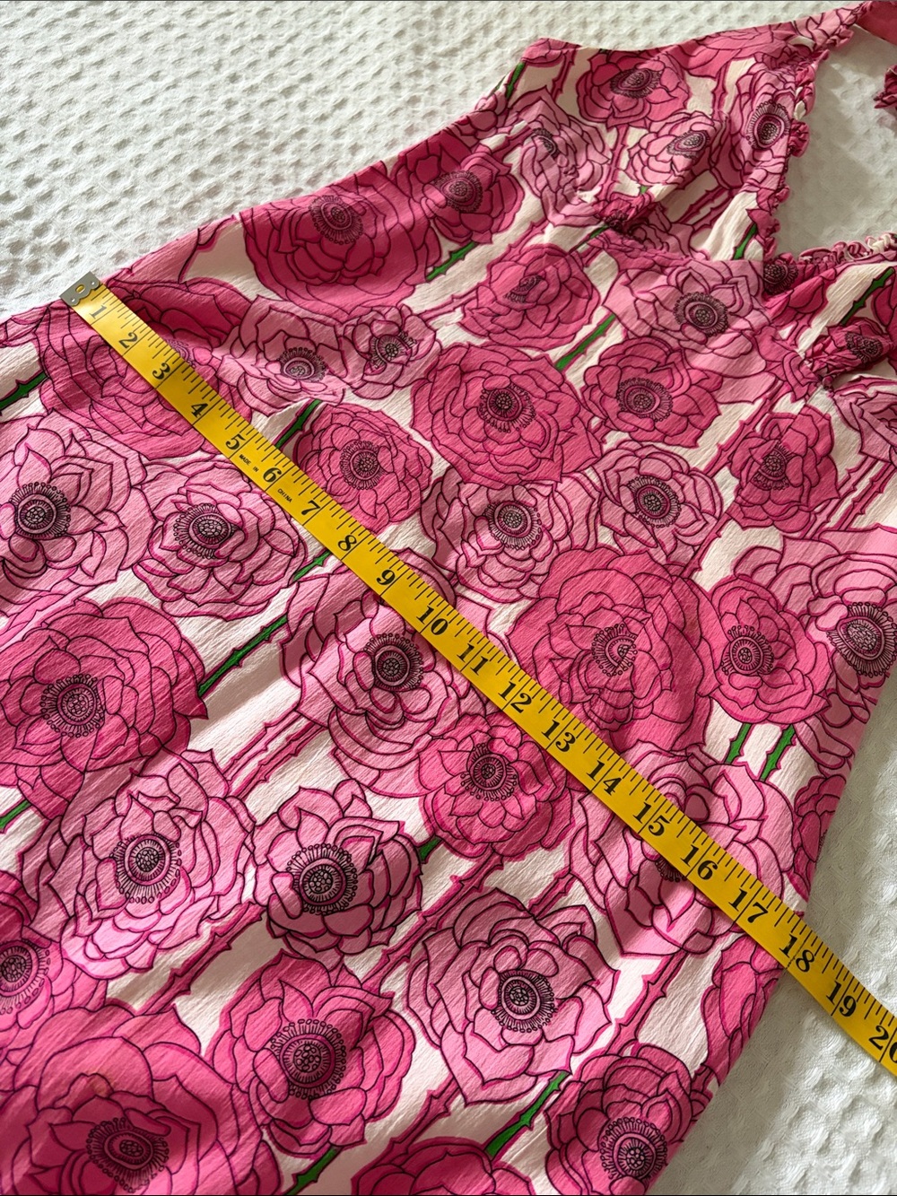 Pink Floral Print Tina Turk Halter Style Dress Size 8 - Picture 15 of 16